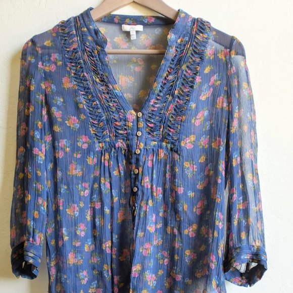 Joie Floral Print Top - Picture 1 of 2